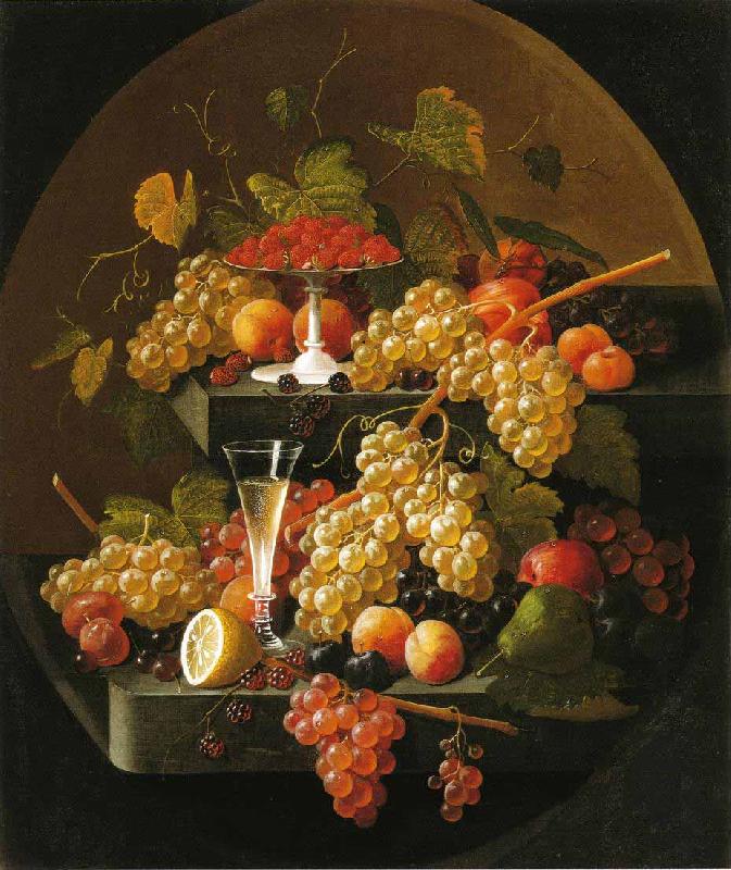 Severin Roesen Fruit and Wine Glass